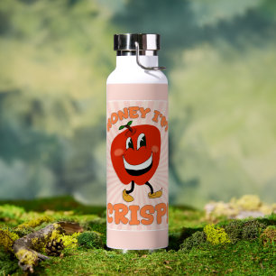 Grappige Honey Crisp Cartoon Karakter Slogan Waterfles