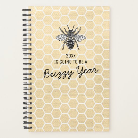 Grappige Honeycomb Busy Bee 2026 Planner (Voorkant)