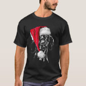 Grappige Hongaarse Vizsla Santa Dog Gift voor Kers T-shirt (Voorkant)