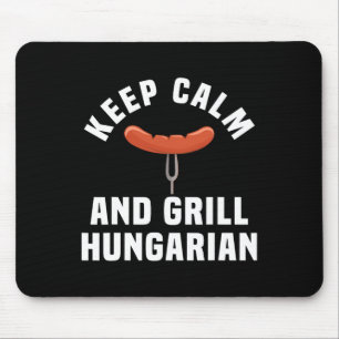 Grappige Hongaarse worst BBQ Party Humor Quote Hun Muismat