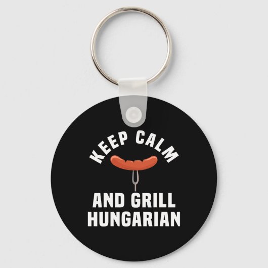 Grappige Hongaarse worst BBQ Party Humor Quote Hun Sleutelhanger (Voorkant)