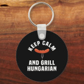 Grappige Hongaarse worst BBQ Party Humor Quote Hun Sleutelhanger (Voorkant)