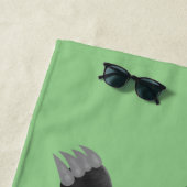 Grappige hongerige honingdas cartoonillustratie strandlaken (In situ)