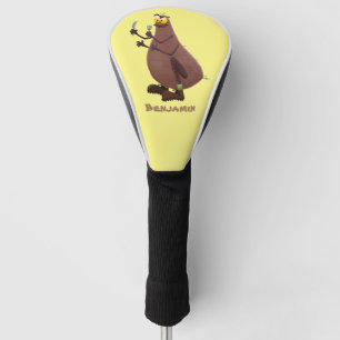 Grappige hongerige lelijke vlo cartoon golfheadcover