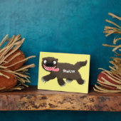 Grappige hongerige veelvraat dier cartoon fotoplaat (Zijkant)