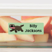 Grappige hongerige wolverine dierlijke cartoon gep labels (Aangebracht)