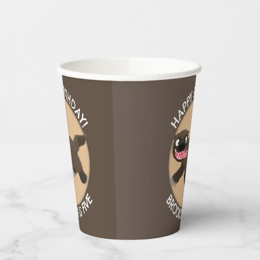 Grappige hongerige wolverine gepersonaliseerde ver papieren bekers (Links)