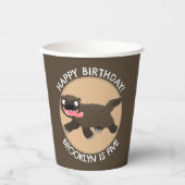 Grappige hongerige wolverine gepersonaliseerde ver papieren bekers (Voorkant)