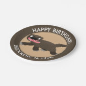 Grappige hongerige wolverine gepersonaliseerde ver papieren bordje (Gekanteld)