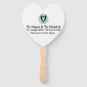 Grappige honing bruiloft geloften handwaaier (Voorkant)