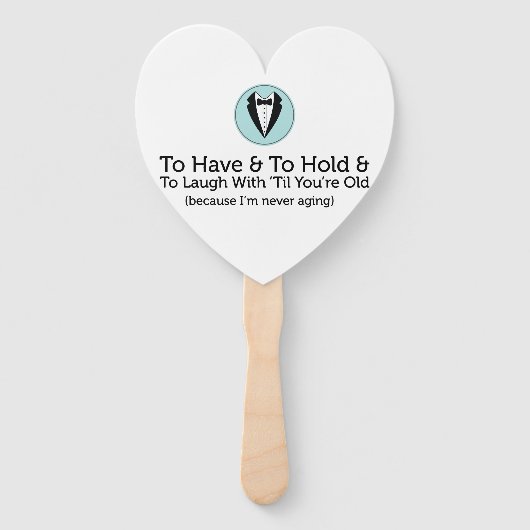 Grappige honing bruiloft geloften handwaaier (Voorkant)