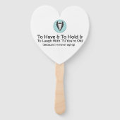 Grappige honing bruiloft geloften handwaaier (Achterkant)