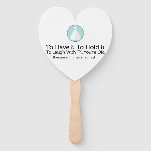 Grappige honing bruiloft geloften handwaaier (Voorkant)