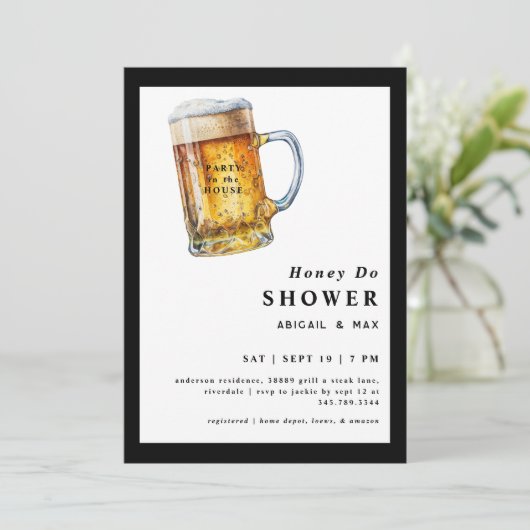 Grappige honing doen koppels bruiloft kaart (Staand voorkant)