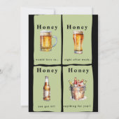 Grappige honing doen koppels bruiloft kaart (Achterkant)