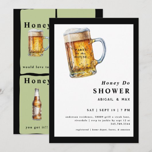 Grappige honing doen koppels bruiloft kaart (Voorkant / Achterkant)