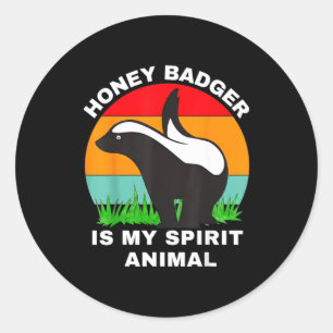 Grappige honingdas is mijn spirituele dier  ronde sticker