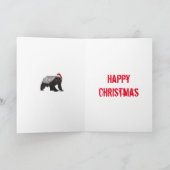 Grappige honingdas kerstcitaat gepersonaliseerd kaart (Binnen)