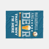 Grappige honkbal bier grap vader vaders fleece deken (Voorkant (Horizontaal))