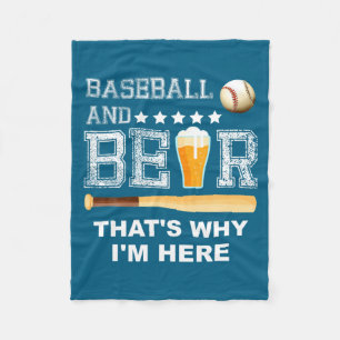 Grappige honkbal bier grap vader vaders fleece deken