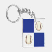Grappige honkbal foto sjabloon sleutelhanger (Voorkant Links)
