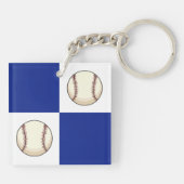 Grappige honkbal foto sjabloon sleutelhanger (Achterkant)