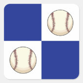 Grappige honkbal foto sjabloon vierkante sticker (Voorkant)