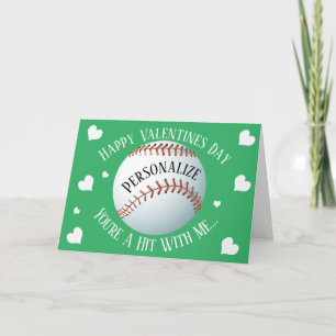 Grappige honkbal Je bent een hit Valentijnsdag Feestdagen Kaart
