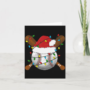 Grappige honkbal kerst bijpassende familie pyjama' kaart