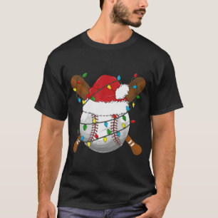 Grappige honkbal kerst bijpassende familie pyjama' t-shirt