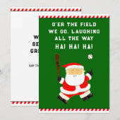 Grappige honkbal Kerst Feestdagenkaart (Voorkant / Achterkant)