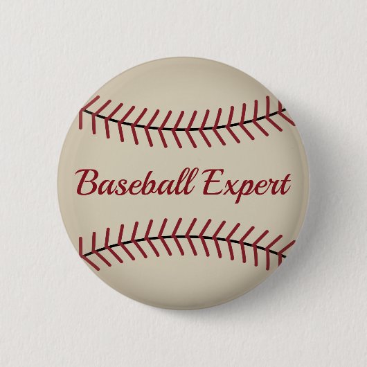 Grappige honkbal knop ronde button 5,7 cm (Voorkant)