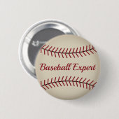 Grappige honkbal knop ronde button 5,7 cm (Voorkant /achterkant)