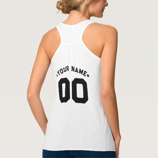 Grappige honkbal moeder bruh met teamnaam en numme tanktop (Achterkant)