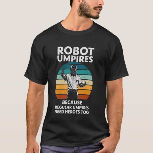 Grappige honkbal robot scheidsrechter strike zone  t-shirt (Voorkant)