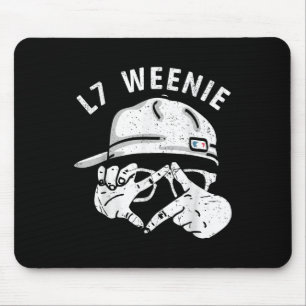 Grappige honkbal softbal seizoen kleding L7 Weenie Muismat
