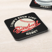 Grappige honkbal sport quote bier onderzetter (Linkerzijde)