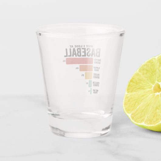 Grappige honkbal sport waarom ik verlies met honkb shot glas (Achterkant)