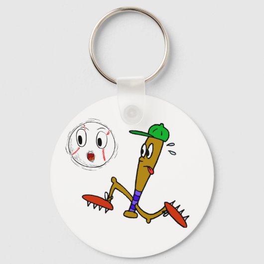 Grappige honkbal T-shirts en cadeaus Sleutelhanger (Voorkant)
