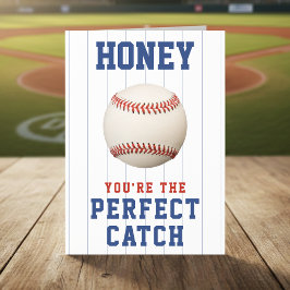 Grappige honkbal vies grap echtgenoot gelukkig ver bedankkaart