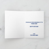 Grappige honkbal vies grap echtgenoot gelukkig ver bedankkaart (Binnen)