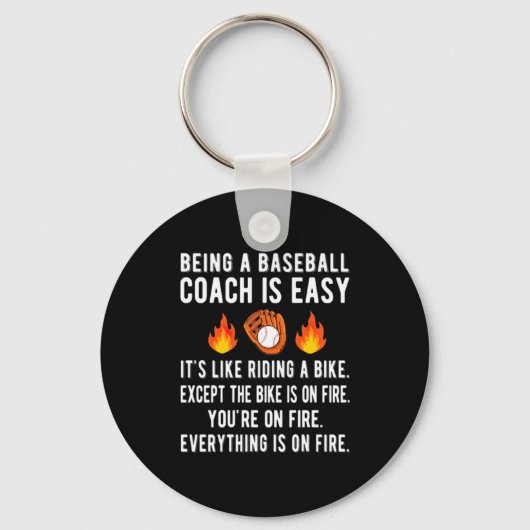 Grappige honkbalcoach cadeaus honkbalcoaching base sleutelhanger (Voorkant)