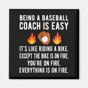Grappige honkbalcoach cadeaus honkbalcoaching honk magneet
