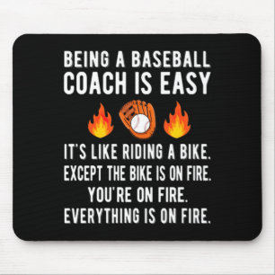 Grappige honkbalcoachcadeaus honkbalcoaching baseb muismat