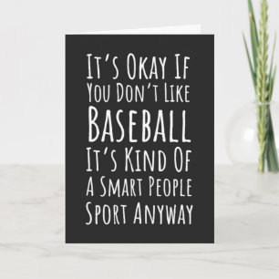 Grappige honkbalkaartjes Sportspeler voor hem Humo Kaart