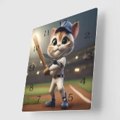 Grappige honkbalkat, vierkante klok (Hoek)
