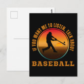 Grappige honkbaltzin vintage silhouet speler briefkaart (Voorkant / Achterkant)