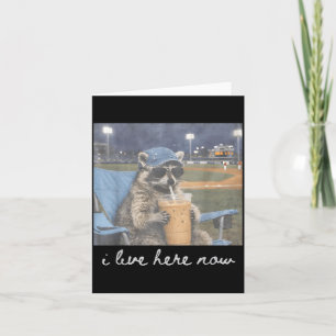 Grappige Honkbalveld Baseball Wasbeer Ijs Koffie L Kaart