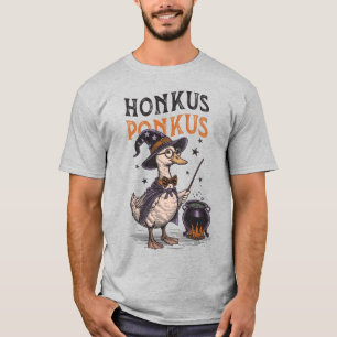 Grappige Honkus Ponkus Vintage Eend Tovenaar Hallo T-shirt