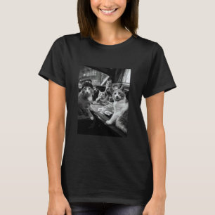 Grappige Hood katten die poker spelen Thug katten T-shirt